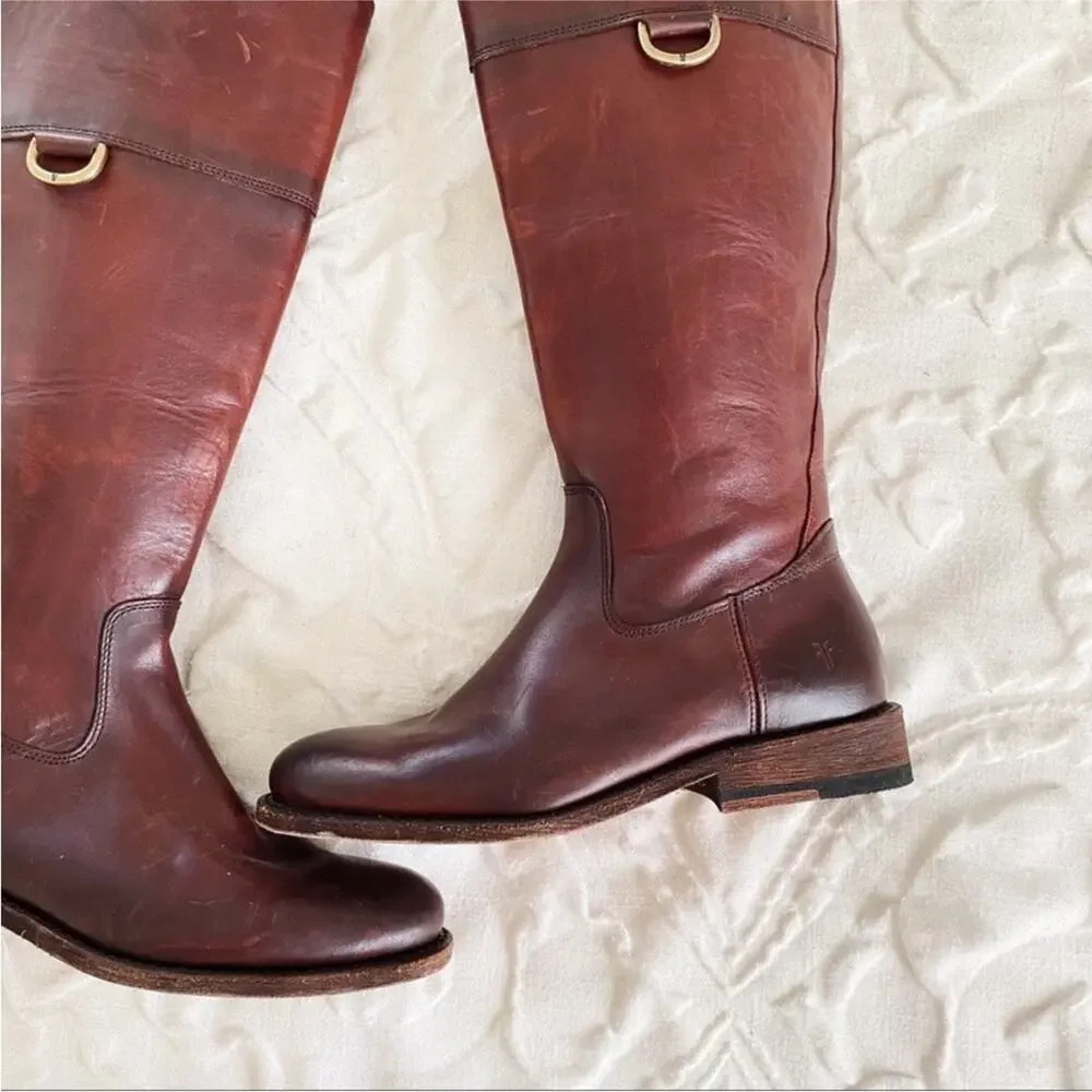 Frye Jayden D Ring Tall Boots Size 5.5 $398